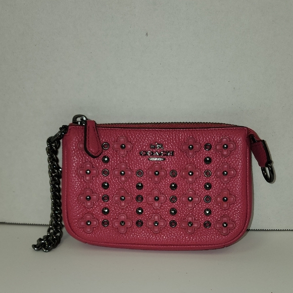 Coach Pink Floral Wristlet